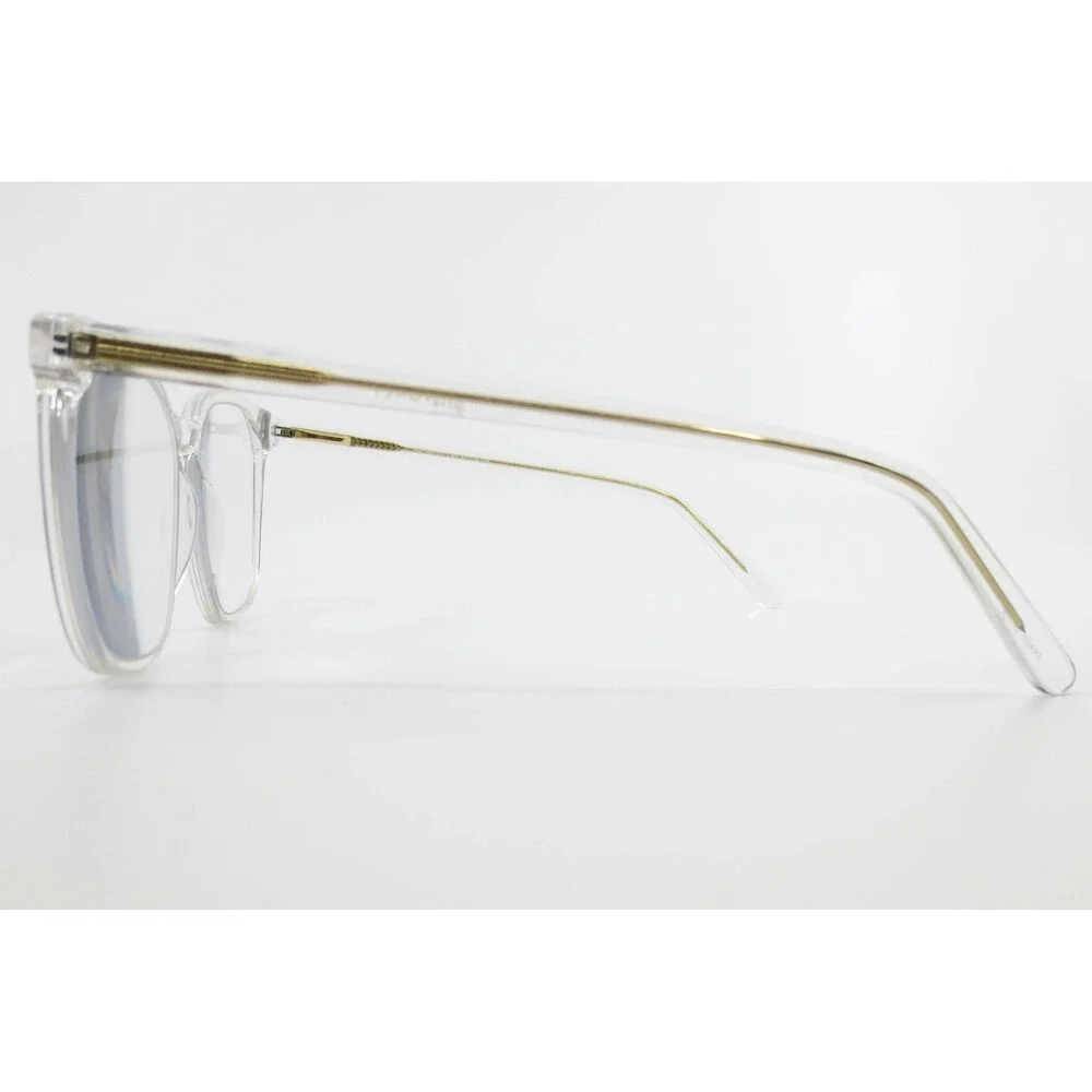 Otis Grey OG-202219 CRY Clear Crystal Square Eyeglass Frames 57-18-148 Gold Tone